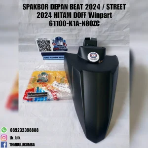 Spakbor Depan WINPART Beat 2024 / Street 2024 Hitam Doff [61100-K1A-N80ZC] 