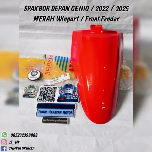 Spakbor Depan WINPART Genio / 2022 / 2025 Merah / Front Fender 