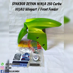 Spakbor Depan WINPART Ninja 250 Carbu Hijau / Front Fender 