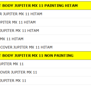 Bodi Set WINPART Jupiter Mx New 11 Painting Hitam
