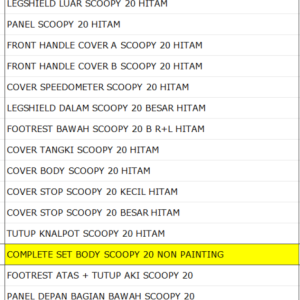 Bodi Set WINPART Scoopy 2020 Painting 