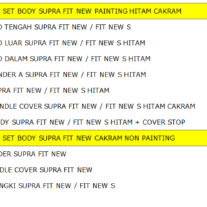 Bodi Set WINPART Cakram Supra Fit New Painting Hitam