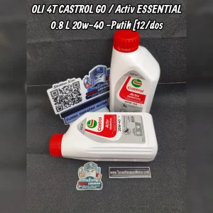 Oli CASTROL 4T Go / Activ Essential 0.8l 20W - 40 Putih [12 / Dos] 