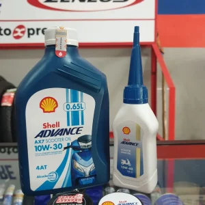 SHELL Advance Ax7 Scooter Oil (10W - 30 / 15w - 40) 4AT Akselerasi Halus 650Ml