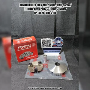 Rumah Roller FEDERAL Only Mio / Soul / Fino Carbu / Bosh Pully + Tutup + Slider [FP-E762B-MIO-2100] 