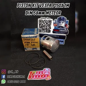 Piston Kit METEOR Vespa P150X 1M Dim 58mm 