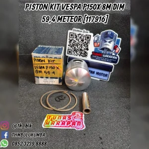 Piston Kit METEOR Vespa P150X 8M Dim 59,4 (117916)