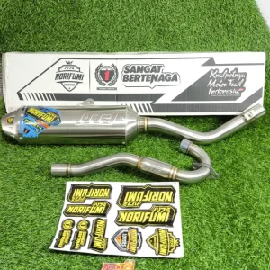 Knalpot Racing NORIFUMI Crf 150 Rocket 4 Stainless Bore Up Powerboom 