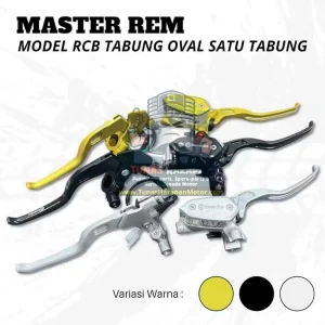 Master Rem BREMBO Atas Kanan Kiri Hitam / Silver / Kuning - E - 2 Oval : Kanan Cakram : Kiri Tali / Manual / Z 6010 Sport
