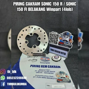 Piring Cakram WINPART Sonic 150R / Sonic 150 FI Belakang (4 Lobang) 