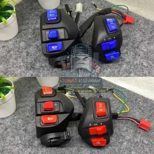 Saklar Set VIETNAM Mio / Jupiter Mx (Biru Dan Merah) Kanan + Kiri Blacklist / Mu - Fac / Moscow 