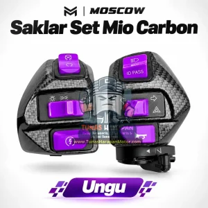 Saklar Set Vietnam MOSCOW Mio / Jupiter Mx (Carbon Ungu) Kanan + Kiri Mu - Fac 