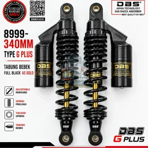 Shobreker DBS 340 Tabung Atas 8999 Per (Hitam) Tab (Hitam) - As Emas - Head Hitam 340mm G - Plus 